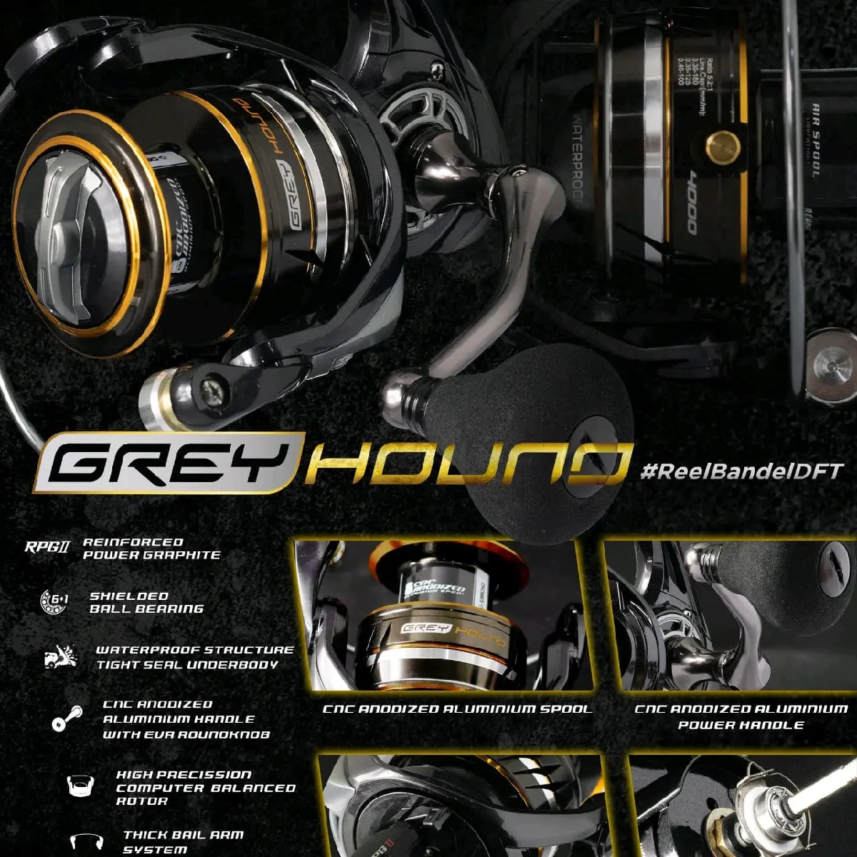 Reel Daido Grey Hound Battle Prix Dark Knight 1000-6000