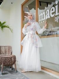 Gambar KIMONO ORGANZA OUTER Modern Brukat Vintage Bordir Premium Outfit Atasan Wanita - Organza Black, All Size dari Delova Wardrobe Kab. Bantul 4 Tokopedia