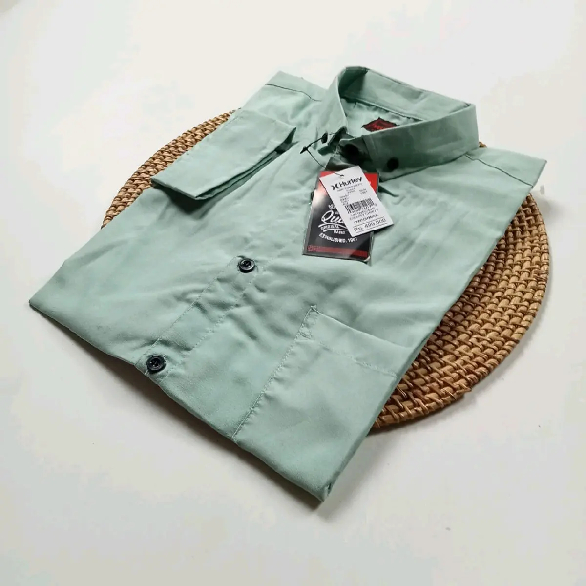 Kemeja Polos Pria Dewasa Lengan panjang kasual Kain Nyaman Kerah Katun