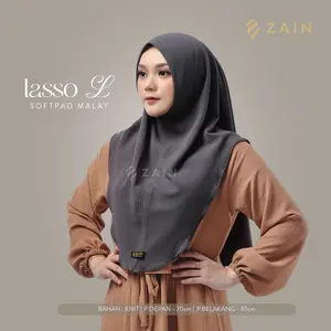 Jilbab Instan Bergo Lasso L Knit By Zain Collection Cantik Simple Muslim Oval