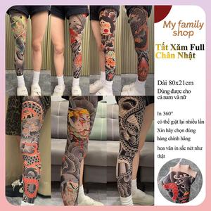Tất xăm hình toàn chân, mỏng, mềm, co giãn cao, họa tiết 360 độ (1 đôi)