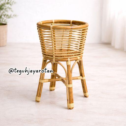 COD Standing Pot Rotan Alami Sudah Finishing Teguh Jayarotan Pot Tanaman Rotan Asli untuk Dekorasi Rumah