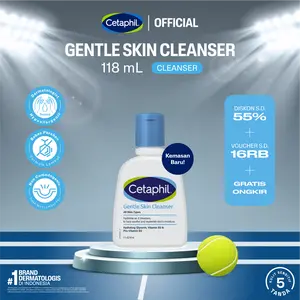 Cetaphil Gentle Skin Cleanser 118ml dengan Niacinamide, Glycerin dan Panthenol Sabun Pembersih Muka Untuk Segala Jenis Kulit