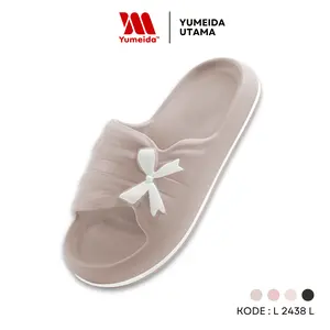 Yumeida L-2438 L - Sandal Wanita Selop Coquette Pita Karet Anti Slip Tahan Air