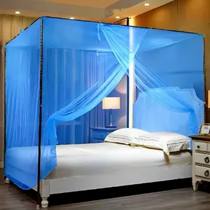 Kelambu KOTAK Polos Ukuran 180x200,150X200 & 120x200 Tali polyester Mencegah Serangga Bunga Merah kuat flat weave