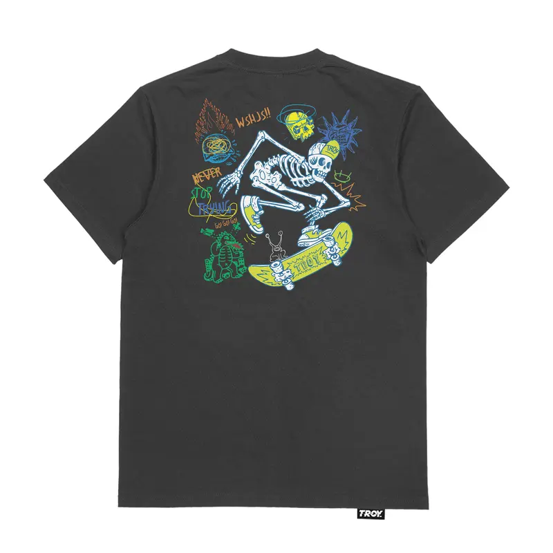 Troy Company Tshirt Dark Grey Naver Stop Trying - Kaos Pria Wanita Abu Gelap MT 2793 0