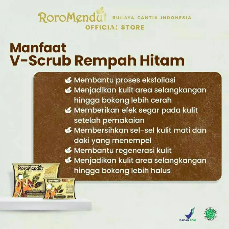 RORO MENDUT VSCRUB LULUR PENCERAH SELANGKANGAN BOKONG 2
