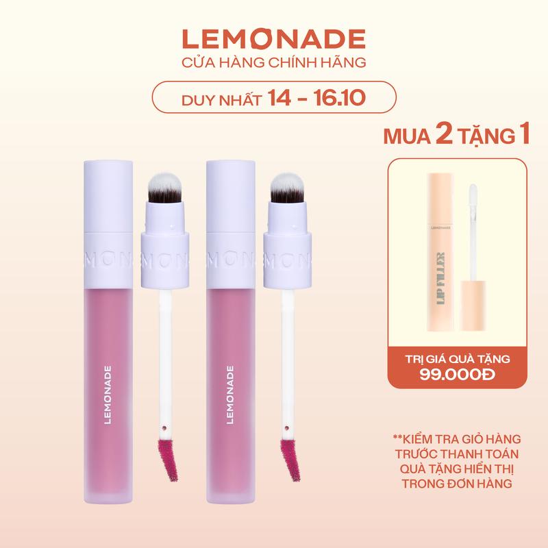 Combo 02 Son kem mịn lì thuần chay Lemonade Perfect Couple 3.5g