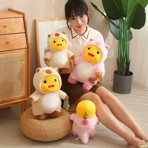 Boneka Naga Susu Lucu Kawaii Berubah Kapibara Mainan Mewah Bantal Nailong Hadiah Ulang Tahun Anak