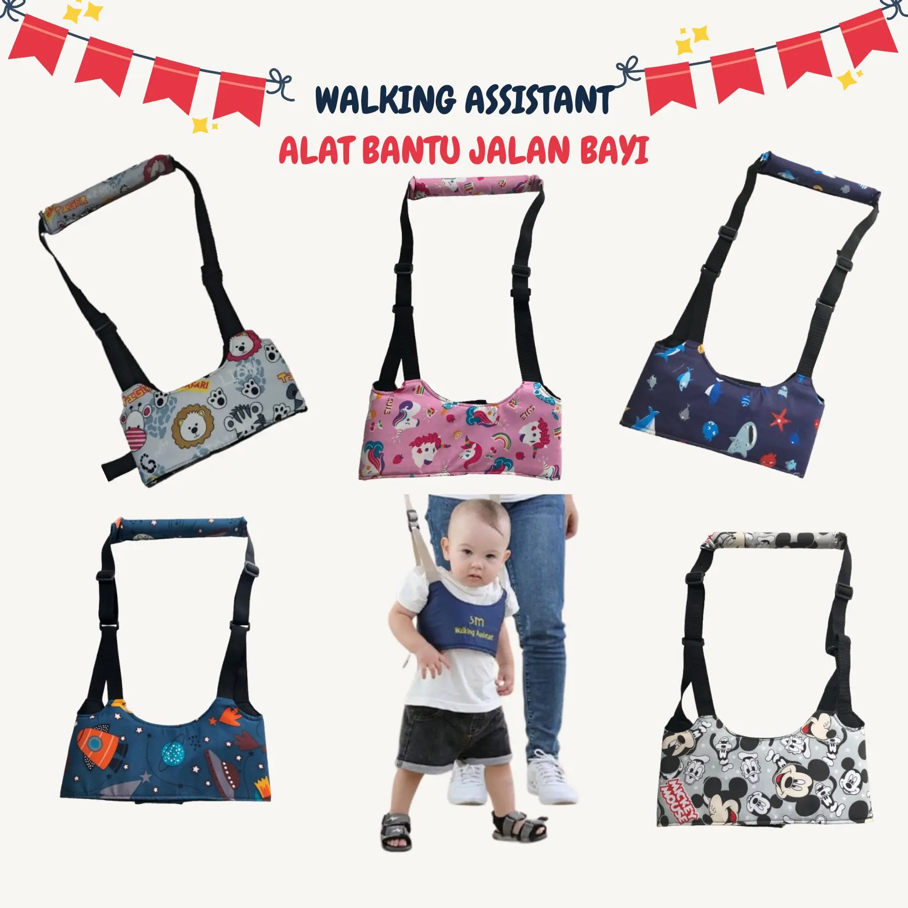 Baby Walking Assistant Alat Bantu Jalan Bayi Baby Walker Belt Sabuk Pengaman