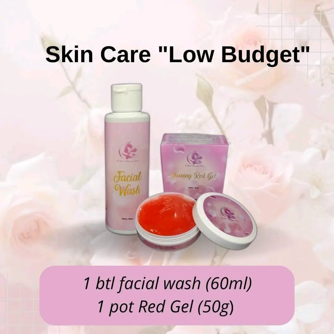 D'SARS SKINCARE LOW BUDGET(FACIAL WASH+GLOWING RED GEL) Perawatan Wajah Mencerahkan Mengencangkan Melembutkan