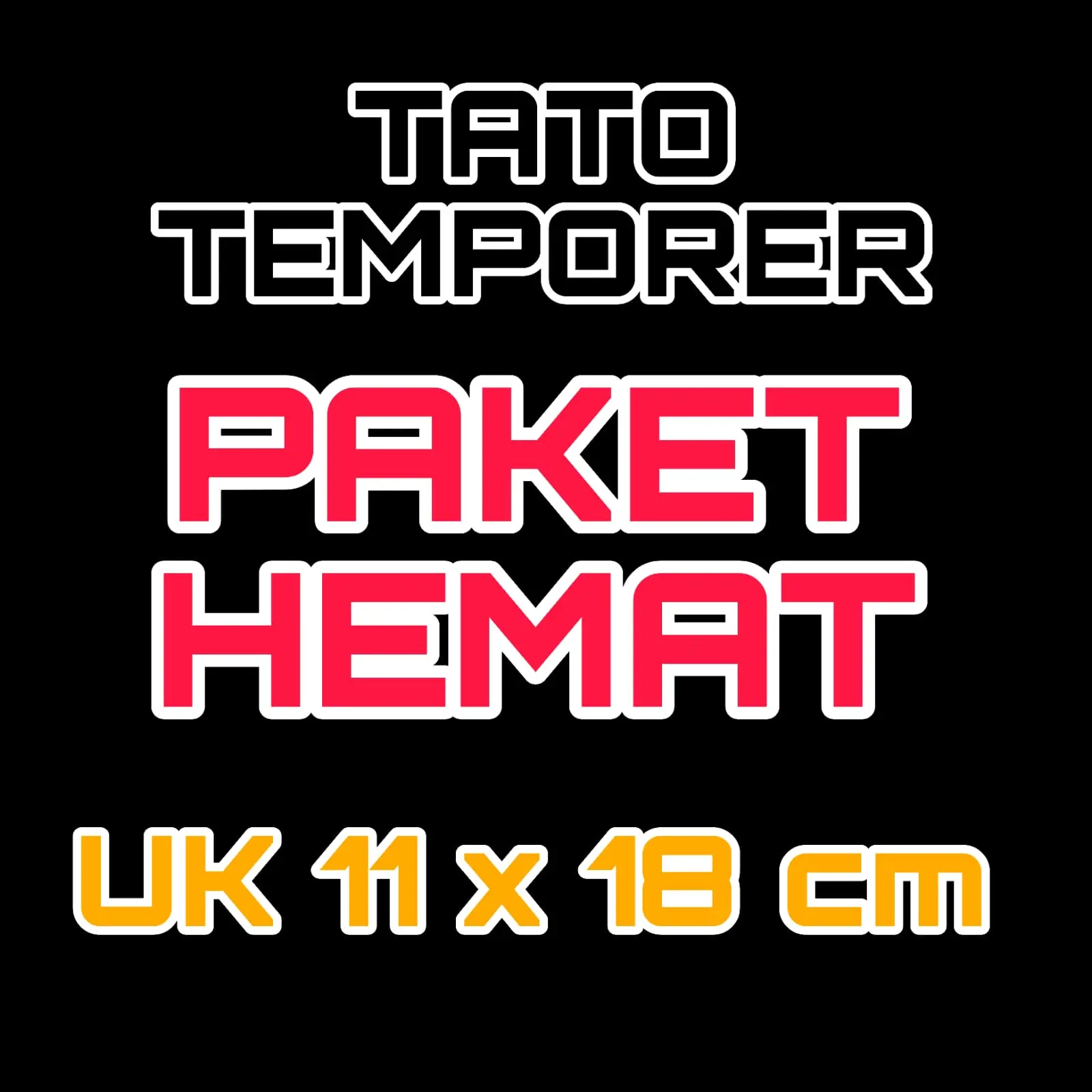 PAKET BUDLING MURAH TATO 5PC - PAKET MURAH DAPAT 10PC TATO - BUNDLING 3PC Temporary Tatto