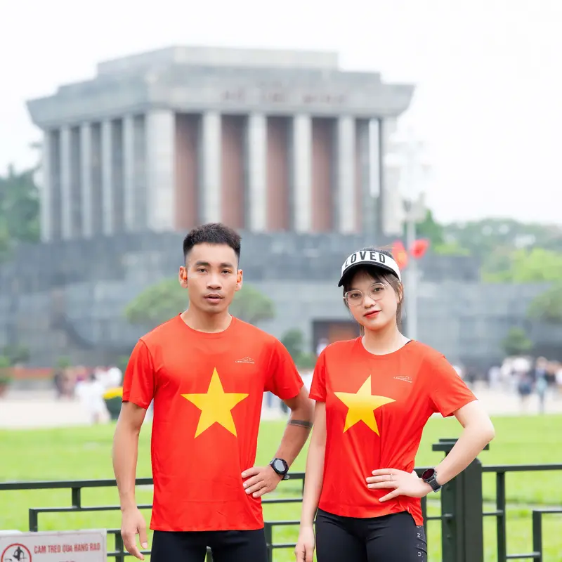 Áo Thun Nam/Nữ Chạy Bộ,Thể Thao mỏng nhẹ,thoáng mát Cờ Đỏ Sao Vàng LBrunning 5