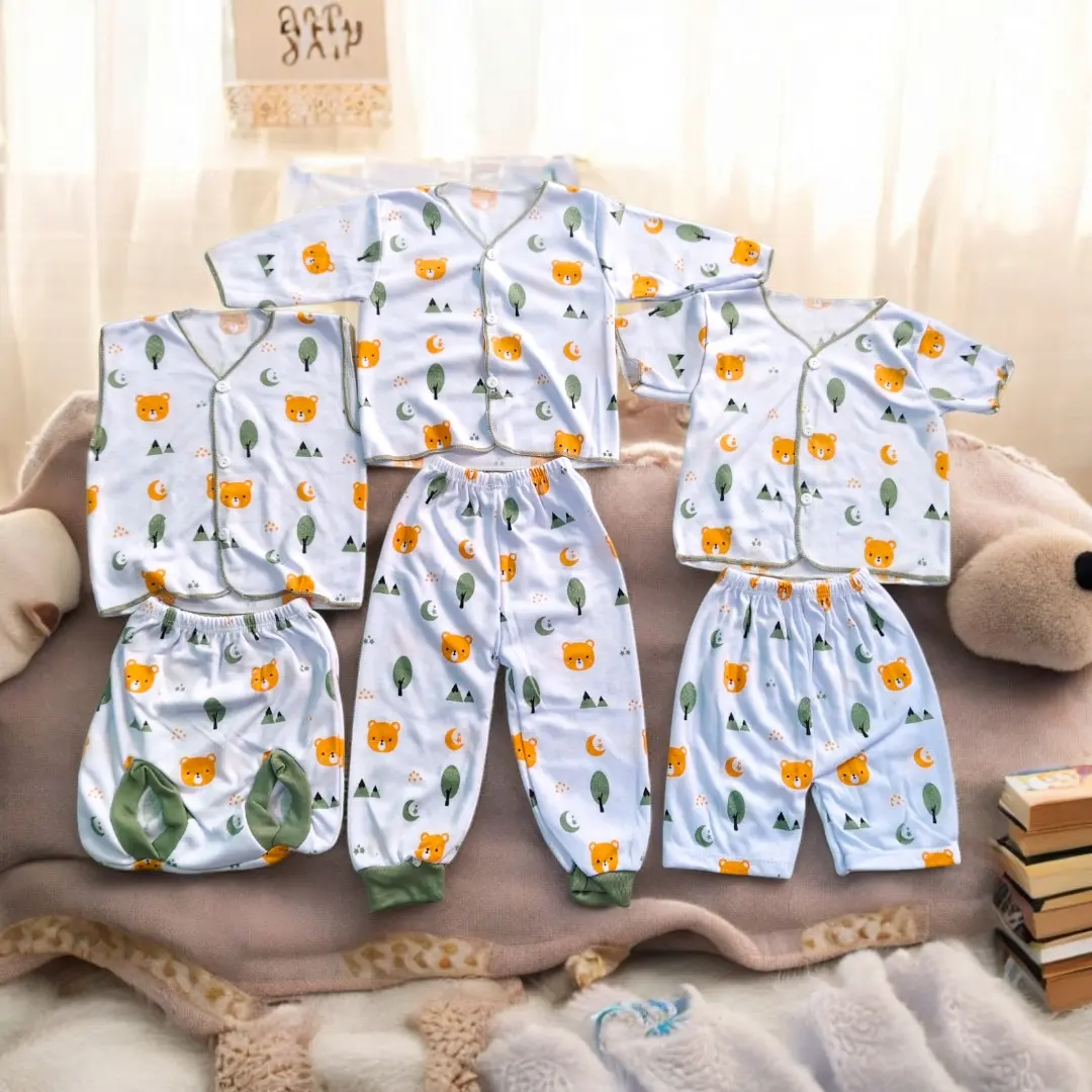 Baby Bornshop - 3 Set Lengkap Baju Bayi Lengan Panjang, sedangka, Pendek.