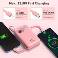 Gambar GOOJODOQ AD4038 Power Bank 10000mAh 22.5W Steker Lipat Dilengkapi Dengan Kabel Ganda Powerbank with LED Display - Black dari GOOJODOQ.SHOP Kab. Tangerang 4 Tokopedia