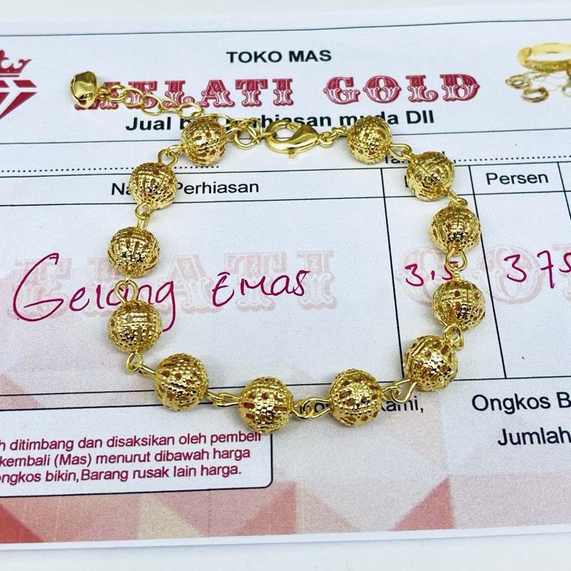 Besseler gelang motif bola bola terbaru emas muda kekinian Bracelets