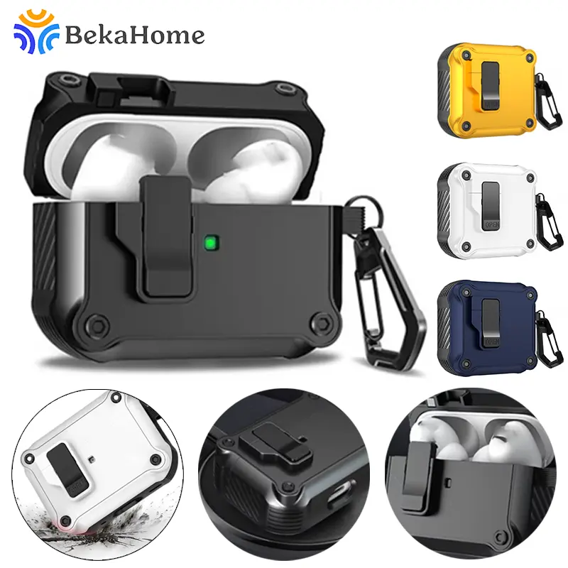 Case Airpods pro2/airpods 3/4 airpods 1 2 Game case Airpods Shockproof, sturdy, with spring cover case Airpods case Soft case With a hook  With a lock