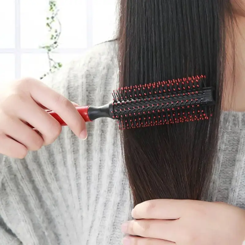 Bàn Chải Tóc Uốn Tóc, Chất Liệu Nhựa, Lược Tròn Lông, Dành Cho Nữ 3