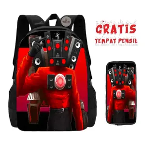 tas anak skibidi toilet - tas sekolah anak tk - tas anak sekolah sd laki-laki - tas ransel anak terbaru Fashion