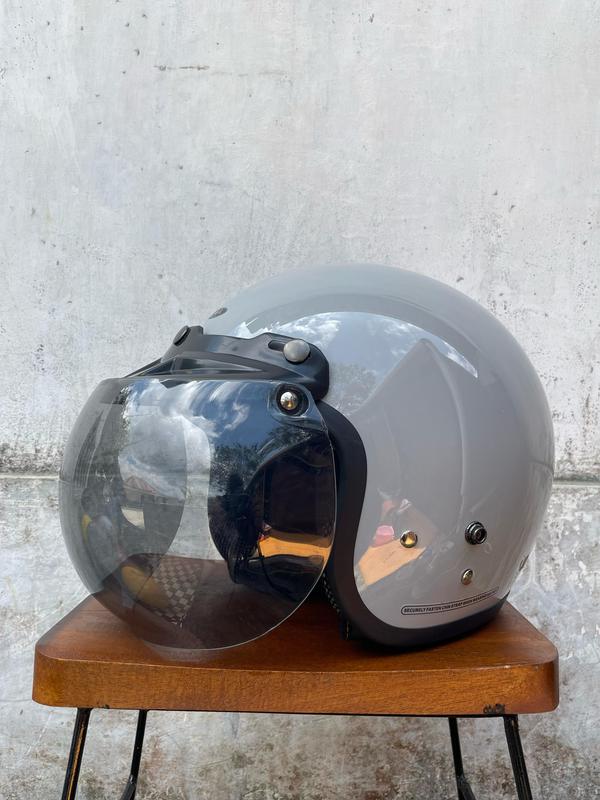 Helm Bogo full leher retro premium SNI dewasa hijab Wanita Pria SNI Terbaru Kaca Cembung Motorcycle 1