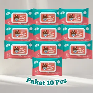 Totoro Tisu Basah Bayi 10 Pcs Kualitas Terbaik 80 Series tissueking Paket 10 Pcs untuk Kebersihan Bayi Anda Wajah Tissue Mini Travel Motif Ganti Popok Balita Bash 24 bulan tidak tisu basah & dudukan tisubaby