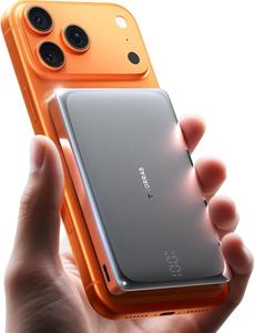 「TORRAS MiniMag Pro 半固体電池 モバイルバッテリー MagSafe対応」10000mAh ワイヤレス充電器 マグネット式 大容量 LEDディスプレイ搭載 PD30W対応 低温急速充電 軽量 薄型 PSE/CCC認証済 iPhone 17 / 16 / 15 / 14 / 13 / 12 シリーズ対応 PSE認証済 (月灰・グレー)