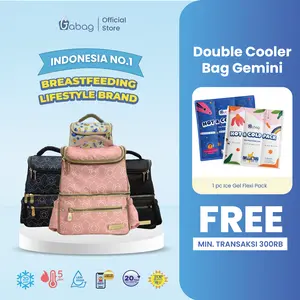 Gabag Cooler Bag GEMINI 2 Sekat Muat Pompa ASI Besar Double Cooler Tahan Dingin 24 Jam Anti Bocor GARANSI Tas Backpack Sling Bayi Unisex