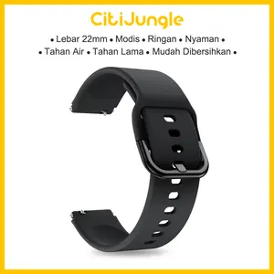 CitiJungle 22mm tali jam tangan silikon asli, cocok untuk Neo GPS/DM56.