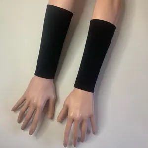 Hansock pendek/Manset pendek 2lapis/Jersey Spandex/manset Muslim Wanita Handsock