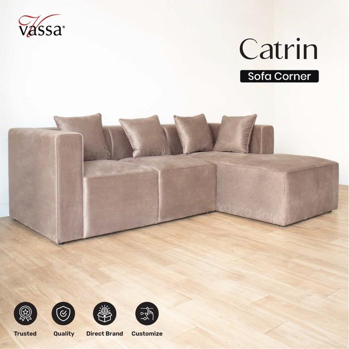 Gambar Sofa L Catrin Sofa Corner Minimalis By Vassa dari Vassa Sofa & Home Kab. Bogor Tokopedia