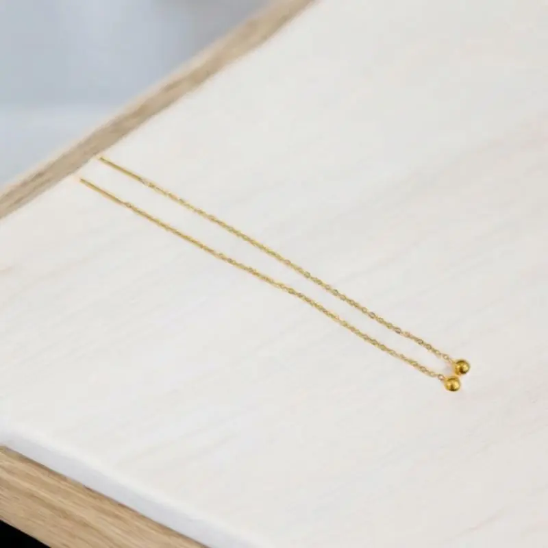 anting juntai buah bola halus juntai fashion elegan wanita
