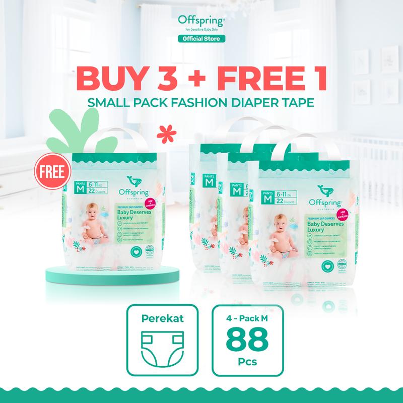 [BUY 3 GET 1] Offspring Popok Bayi Fashion Tipe Perekat - Small - Shop ...