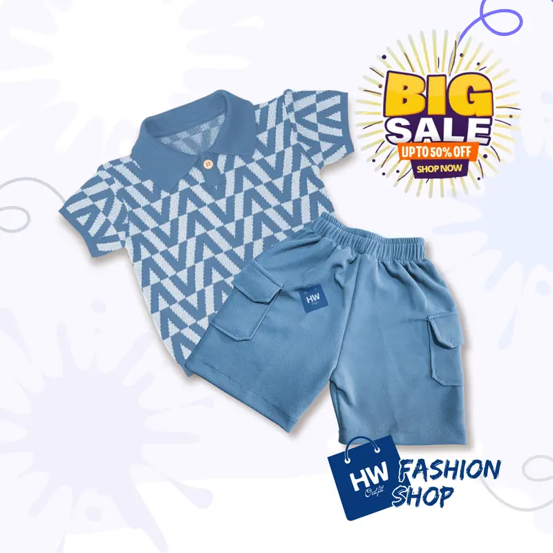 HW ONESET POLO V - Setelan Pakaian Anak LAKI-LAKI Rajut Fashion 3