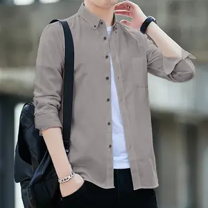 Kemeja Pria Lengan Panjang Formal Polos Cowok Keren Kantor dan Casual Bahan Katun Premium Termurah Nyaman