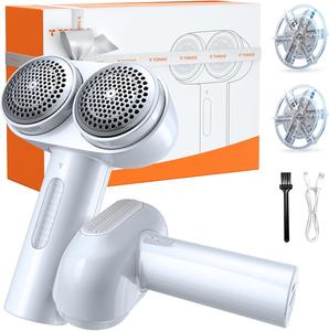 TORRAS 【2026冬進化 2倍効率】 毛玉取り けだまとり 電動 【広範囲毛玉制覇】 ダブルヘッド 大面積の生地に対応 抜け毛取り用シリコンブラシ付き 高耐久 12枚刃 様々な衣類に対応 生地傷めない 50mLダストボックス けだま取り器 毛玉クリーナー 毛玉取り器 充電式 旅行 自宅用 クリスマス プレゼント