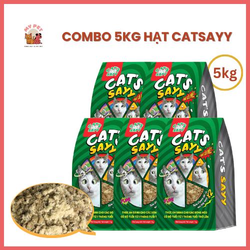 Tặng 10 Súp COMBO 5kg hạt CATSAYY topping ruốc ngập tràn đạm cao bổ sung protein vitamin cho mèo