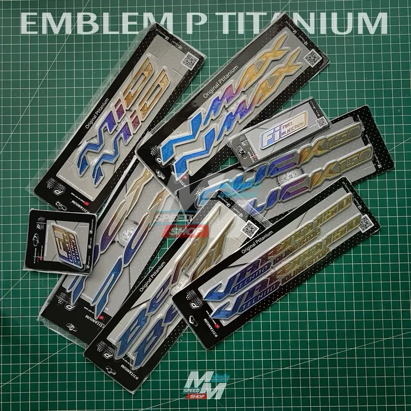Emblem logo body titanium vario scoopy beat pcx nmax mio dll 0