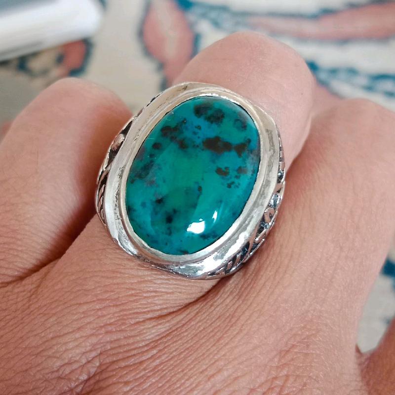 Cincin Akik Bacan Doko Totol Coklat Encer - Model Baru 4