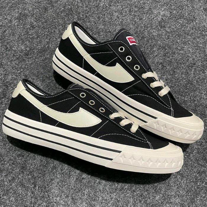 Compass Retrograde Black White Pria Wanita Sneakers Casual Shoes Kasual sepatu 1