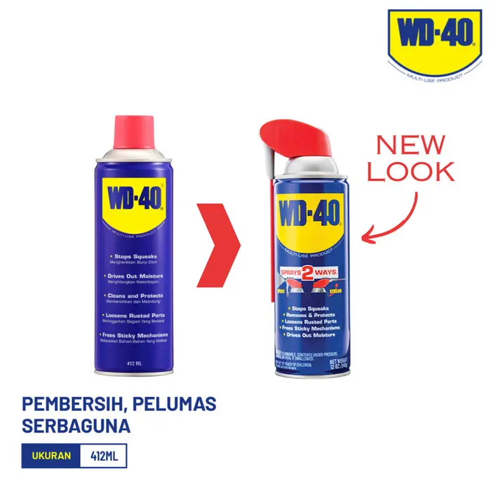 WD-40 WD40 412ML 412 ML Multi Use Product MUP Spray Pelumas Anti Karat