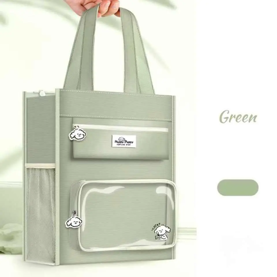 1pc Student Tote Bag Waterproof Large Capacity book Bag