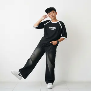 Celana Jeans Gombrong Anak - Celana jeans Skena Anak Cewek Cowok Usia 6 - 15 Tahun