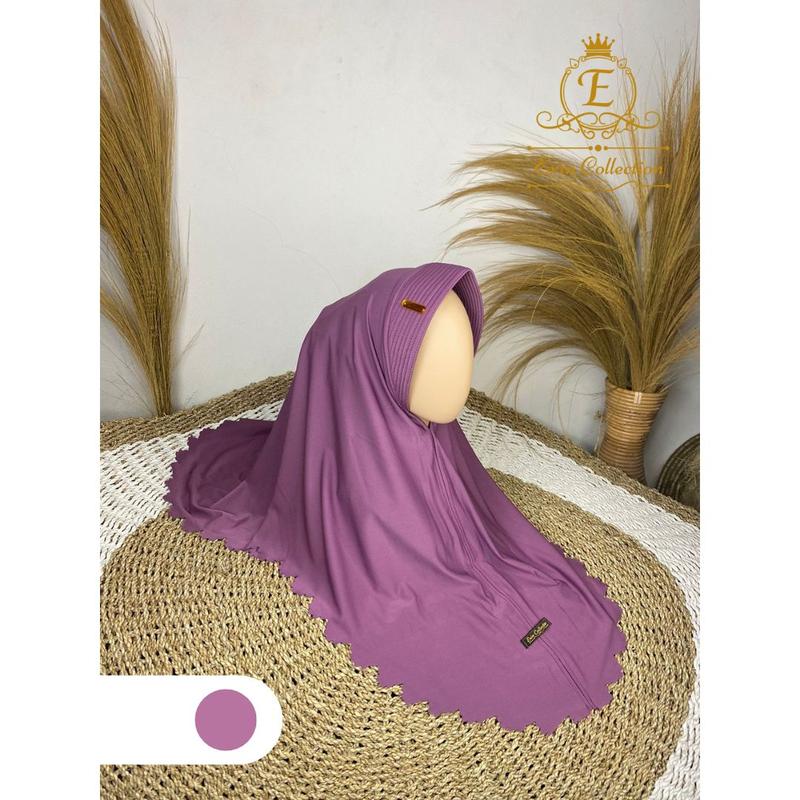 JILBAB INSTAN/ BERGO INSTAN LASER CUT ERIN_COLLECTION Muslim Kerudung Wanita Nyaman Panjang Santai Casual Variasi Sporty 6