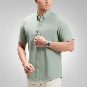 Cutoff Clark Kemeja Pria Oxford Pendek Pasti Diskon