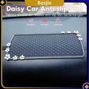 【Bosjie】Tatakan Anti Selip Slip Mat Dashboard Mobil Bahan Silicone Premium Bling Bling Tatakan Dashboard Mobil Alas Anti Selip Berlian Besar Yang Kreatif Pada Ornamen Mobil