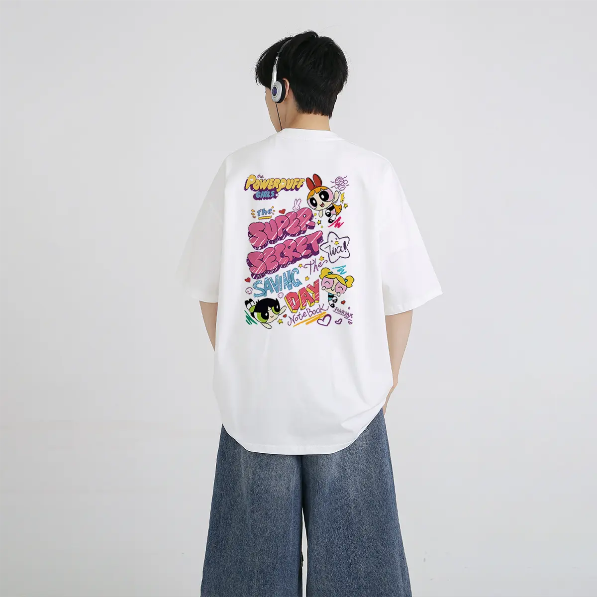 Novators studio Kaos Anime Powerpuff Girls t-shirt anak laki-laki fashion jalanan Amerika atasan kebesaran