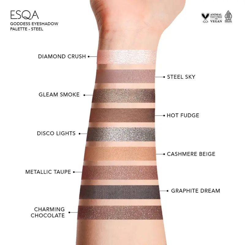 ￼ESQA Goddess Eyeshadow Palette - BRONZE and GOLDIE 3