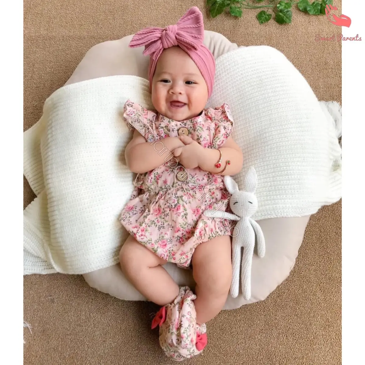 Setelan Jumper Anak Bayi Perempuan Usia 0-12 Bulan Lucu Pajakan Baby Girl Newborn Pergi Jalan Kekinian ROSE SET