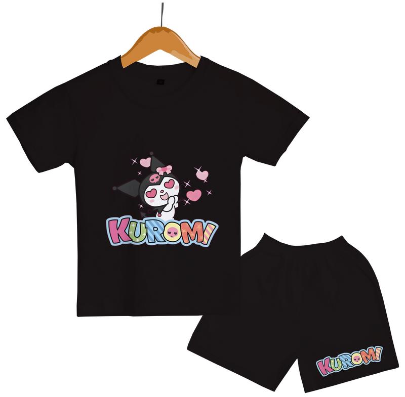 Luwi Kids Setelan Anak Cewek Cowok Gambar Kuromi Colorfull Celana Fashion 4