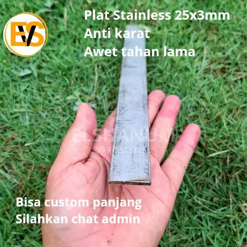 PLAT STAINLESS STEEL 25x3mm/LEMBARAN STAINLESS